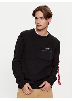 Aeronautica Militare Sweter 232MA1460L518 Czarny Regular Fit ze sklepu MODIVO w kategorii Swetry męskie - zdjęcie 181083572