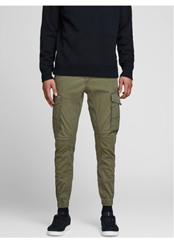 Jack&Jones Spodnie materiałowe Paul Flake 12141844 Zielony Tapered Fit ze sklepu MODIVO w kategorii Spodnie męskie - zdjęcie 181083622