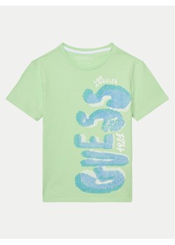 Guess T-Shirt L5GI12 K8HM4 Zielony Regular Fit ze sklepu MODIVO w kategorii T-shirty chłopięce - zdjęcie 181083971