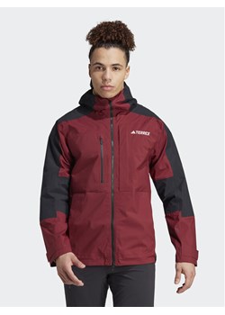 adidas Kurtka outdoor Terrex Xploric RAIN.RDY Hiking IB4266 Bordowy Regular Fit ze sklepu MODIVO w kategorii Kurtki męskie - zdjęcie 181083991
