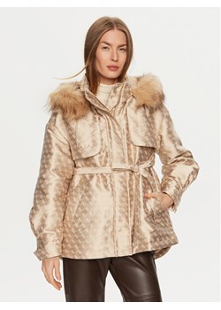 Guess Parka W4BL35 WFIR2 Beżowy Regular Fit ze sklepu MODIVO w kategorii Parki damskie - zdjęcie 181084061