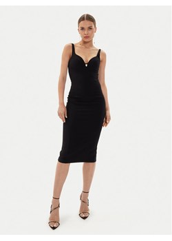 Elisabetta Franchi Sukienka koktajlowa AB-711-46E2-V360 Czarny Slim Fit ze sklepu MODIVO w kategorii Sukienki - zdjęcie 181084062