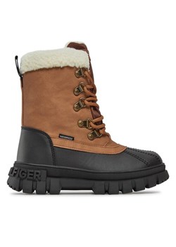 Tommy Hilfiger Trzewiki T3B5-33161-0814582 M Brązowy ze sklepu MODIVO w kategorii Buty zimowe dziecięce - zdjęcie 181084322
