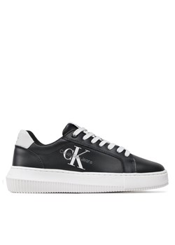Calvin Klein Jeans Sneakersy Chunky Cupsole Laceup Mon Lth Wn YW0YW00823 Czarny ze sklepu MODIVO w kategorii Trampki damskie - zdjęcie 181084351