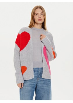 Frieda & Freddies Kardigan 3329 Szary Relaxed Fit ze sklepu MODIVO w kategorii Swetry damskie - zdjęcie 181084352