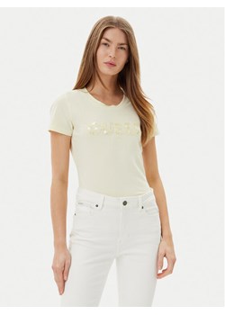Guess T-Shirt W5GI17 J1314 Żółty Slim Fit ze sklepu MODIVO w kategorii Bluzki damskie - zdjęcie 181084564