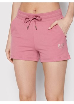 EA7 Emporio Armani Szorty sportowe 3LTS53 TJCQZ 1413 Różowy Regular Fit ze sklepu MODIVO w kategorii Szorty - zdjęcie 181084971