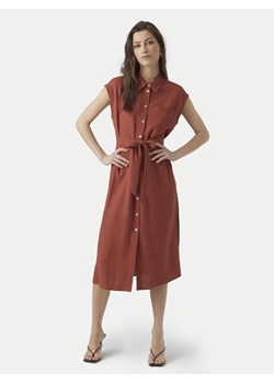 Vero Moda Sukienka koszulowa Mymilo 10282532 Czerwony Regular Fit ze sklepu MODIVO w kategorii Sukienki - zdjęcie 181085141