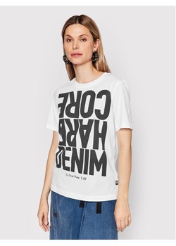 G-Star Raw T-Shirt Lyon D21661-4107-110 Biały Regular Fit ze sklepu MODIVO w kategorii Bluzki damskie - zdjęcie 181085354