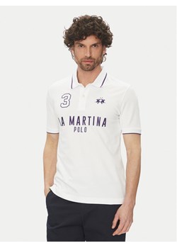 La Martina Polo Yeshayahu MAP320 PK001 Biały Regular Fit ze sklepu MODIVO w kategorii T-shirty męskie - zdjęcie 181085523