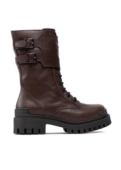 Pinko Trapery Cumino Bootie 1H2135 A072 Brązowy ze sklepu MODIVO w kategorii Workery damskie - zdjęcie 181085584