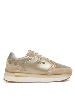 Pepe Jeans Sneakersy Rusper Shine PLS60033 Beżowy ze sklepu MODIVO w kategorii Buty sportowe damskie - zdjęcie 181085624