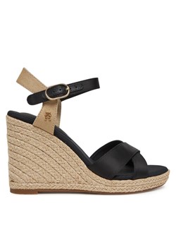 Tommy Hilfiger Espadryle Satin High Wedge Espadrille FW0FW08602 Czarny ze sklepu MODIVO w kategorii Espadryle damskie - zdjęcie 181085953