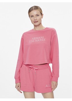 Armani Exchange Bluza 3DYM90 YJFHZ 14BH Różowy Regular Fit ze sklepu MODIVO w kategorii Bluzy damskie - zdjęcie 181086144