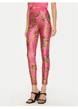Versace Jeans Couture Legginsy 78HAC101 Różowy Slim Fit ze sklepu MODIVO w kategorii Spodnie damskie - zdjęcie 181086253