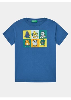United Colors Of Benetton T-Shirt 3I1XG10DE Niebieski Regular Fit ze sklepu MODIVO w kategorii T-shirty chłopięce - zdjęcie 181086360