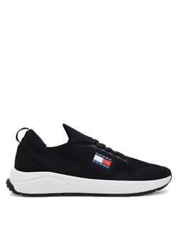Tommy Jeans Sneakersy Runner Kntitted EM0EM01555 Czarny ze sklepu MODIVO w kategorii Buty sportowe męskie - zdjęcie 181086364