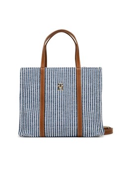 Tommy Hilfiger Torebka Th Premium Beach Le Mini Tote AW0AW17208 Niebieski ze sklepu MODIVO w kategorii Torby Shopper bag - zdjęcie 181086452
