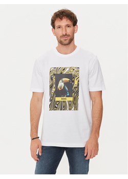 Boss T-Shirt Te_Tucan 50516012 Biały Regular Fit ze sklepu MODIVO w kategorii T-shirty męskie - zdjęcie 181086453
