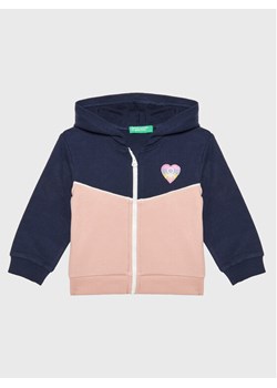 United Colors Of Benetton Bluza 3GNSG501M Granatowy Regular Fit ze sklepu MODIVO w kategorii Bluzy dziewczęce - zdjęcie 181086491