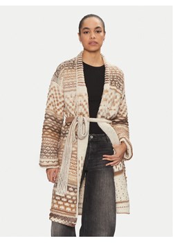 United Colors Of Benetton Kardigan 115CE6042 Beżowy Regular Fit ze sklepu MODIVO w kategorii Swetry damskie - zdjęcie 181086492