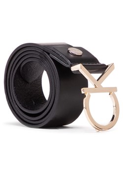 Calvin Klein Pasek Damski Ck Adj.Logo Belt 3.5Cm K60K602141 Czarny ze sklepu MODIVO w kategorii Paski damskie - zdjęcie 181086784