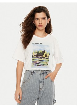 Munthe T-Shirt Silane 244110024460 Biały Regular Fit ze sklepu MODIVO w kategorii Bluzki damskie - zdjęcie 181086841