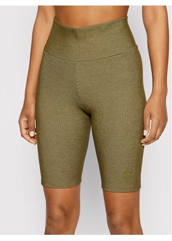 adidas Kolarki 2 Colored Rib HF2105 Zielony Slim Fit ze sklepu MODIVO w kategorii Szorty - zdjęcie 181086932