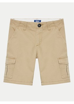Jack&Jones Junior Szorty materiałowe 12182856 Beżowy Cargo Fit ze sklepu MODIVO w kategorii Spodenki chłopięce - zdjęcie 181087191