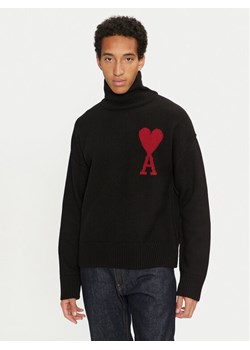 AMI PARIS Golf BFUKS406.018 Czarny Regular Fit ze sklepu MODIVO w kategorii Swetry męskie - zdjęcie 181087212