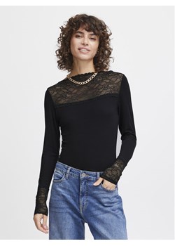 ICHI Bluzka 20120401 Czarny Slim Fit ze sklepu MODIVO w kategorii Bluzki damskie - zdjęcie 181087292