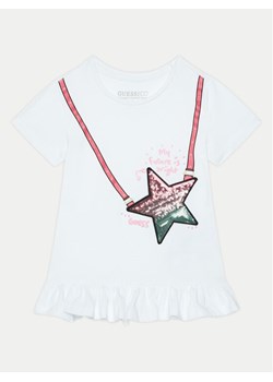 Guess T-Shirt K5RI19 K6YW4 Biały Regular Fit ze sklepu MODIVO w kategorii Bluzki dziewczęce - zdjęcie 181087312
