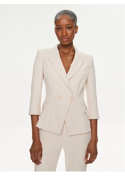 Elisabetta Franchi Marynarka GI-T61-41E2-V580 Écru Slim Fit ze sklepu MODIVO w kategorii Marynarki damskie - zdjęcie 181087432