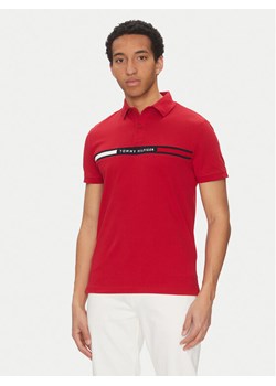 Tommy Hilfiger Polo Chest Insert MW0MW38130 Czerwony Regular Fit ze sklepu MODIVO w kategorii T-shirty męskie - zdjęcie 181087671