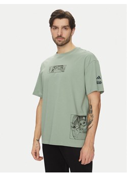 adidas T-Shirt Star Wars The Mandalorian JI5718 Zielony Oversize ze sklepu MODIVO w kategorii T-shirty męskie - zdjęcie 181087804