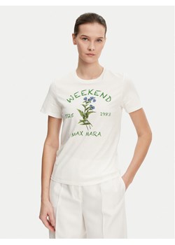 Weekend Max Mara T-Shirt Teiera 2515971052 Biały Regular Fit ze sklepu MODIVO w kategorii Bluzki damskie - zdjęcie 181087901