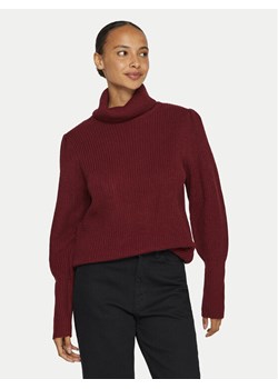 Vila Golf Lou 14075811 Bordowy Regular Fit ze sklepu MODIVO w kategorii Swetry damskie - zdjęcie 181088384