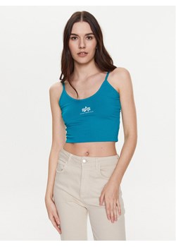 Alpha Industries Top Basic 116082 Niebieski Cropped Fit ze sklepu MODIVO w kategorii Bluzki damskie - zdjęcie 181088424