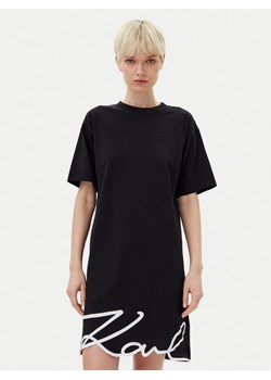 KARL LAGERFELD Sukienka codzienna A1W13001 Czarny Regular Fit ze sklepu MODIVO w kategorii Sukienki - zdjęcie 181088683