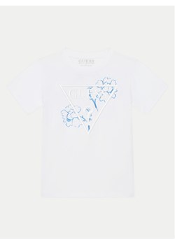 Guess T-Shirt L5GI09K 8HM4 Biały Regular Fit ze sklepu MODIVO w kategorii Bluzki dziewczęce - zdjęcie 181088761