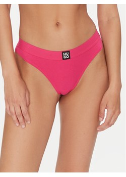 HUGO Stringi Thong Rib 50496809 Różowy ze sklepu MODIVO w kategorii Majtki damskie - zdjęcie 181088900