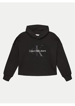 Calvin Klein Jeans Bluza Glitter Monogram IG0IG02543 Czarny Relaxed Fit ze sklepu MODIVO w kategorii Bluzy chłopięce - zdjęcie 181089071