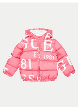 Guess Kurtka puchowa H4BT00 WCFM0 Różowy Regular Fit ze sklepu MODIVO w kategorii Kurtki dziewczęce - zdjęcie 181089371