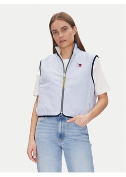 Tommy Jeans Kamizelka Tjw Reversible Teddy Vest DW0DW20233 Błękitny Regular Fit ze sklepu MODIVO w kategorii Kamizelki damskie - zdjęcie 181089444