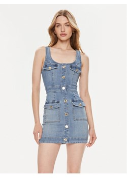 Elisabetta Franchi Sukienka jeansowa AJ-36S-41E2-002606 Niebieski Slim Fit ze sklepu MODIVO w kategorii Sukienki - zdjęcie 181089464