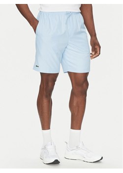 Lacoste Szorty tenisowe GH353T Błękitny Regular Fit ze sklepu MODIVO w kategorii Spodenki męskie - zdjęcie 181089780