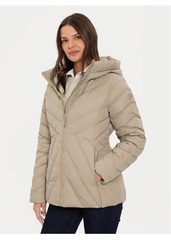 Tommy Hilfiger Kurtka puchowa Chevron WW0WW42623 Beżowy Regular Fit ze sklepu MODIVO w kategorii Kurtki damskie - zdjęcie 181089903