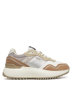 Pepe Jeans Sneakersy Kimi Glam PLS60042 Beżowy ze sklepu MODIVO w kategorii Buty sportowe damskie - zdjęcie 181089944