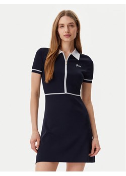 Guess Sukienka dzianinowa V5GK00 Z3D60 Granatowy Regular Fit ze sklepu MODIVO w kategorii Sukienki - zdjęcie 181090022