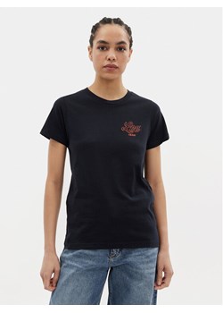 Lee T-Shirt Small Logo 112350198 Czarny Regular Fit ze sklepu MODIVO w kategorii Bluzki damskie - zdjęcie 181090060